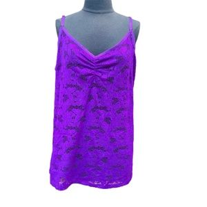 TORRID Purple lace Tank Top Lingerie Summer coverup Sz 4X (torrid Sz 4)
